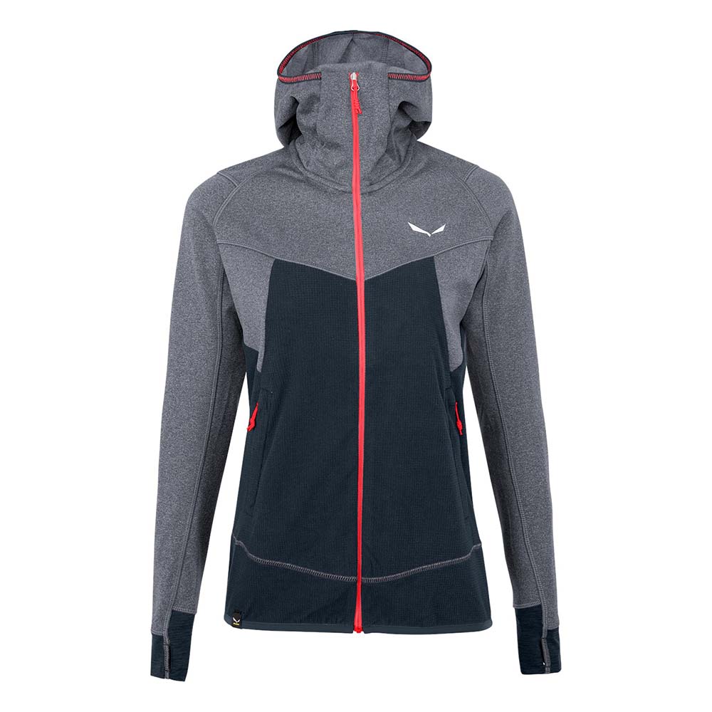 Salewa Puez Hybrid Polarlite Hooded Fleece Navy Blue Women Tops