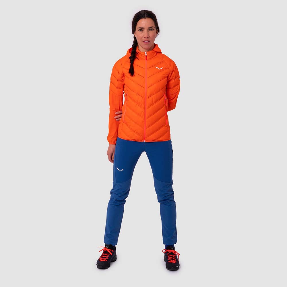 Salewa Agner Hybrid Red Orange Women Down Jacket