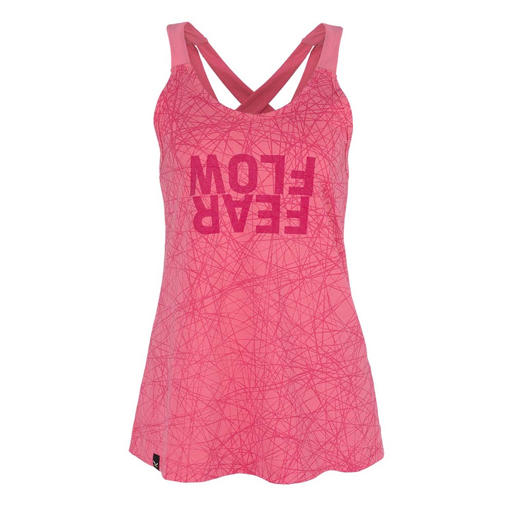 Salewa Alpine Hemp Print Violet/Rose Women Tank Top