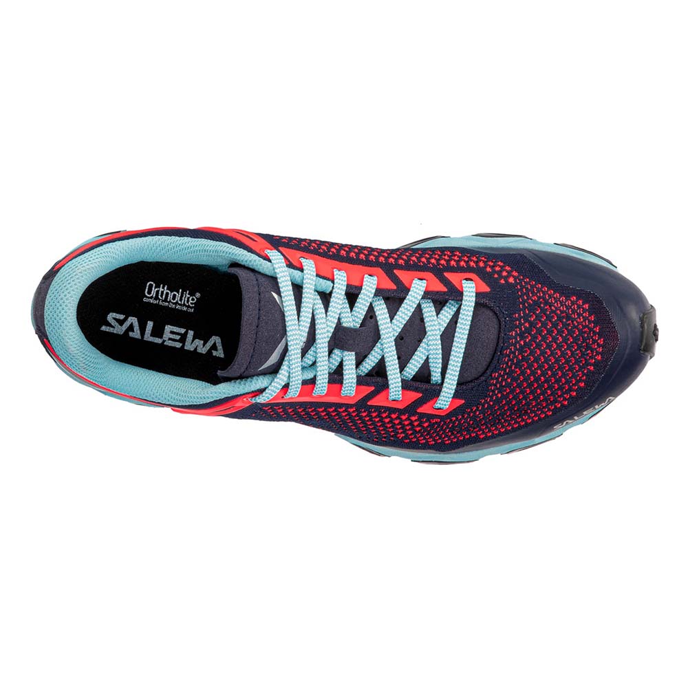 Salewa Lite Train K Blue/Coral Women Speed Hiking Shoes