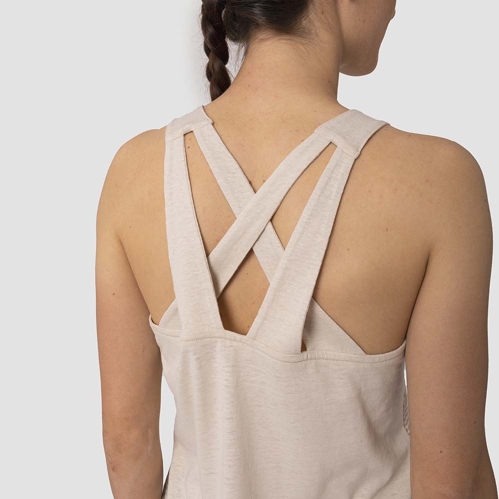 Salewa Lavaredo Hemp Graphic Beige Women Tank Top