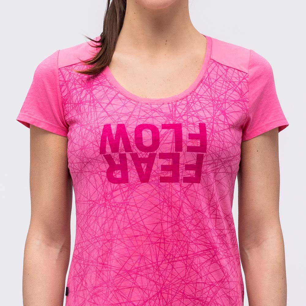 Salewa Alpine Hemp Print Violet/Rose Women T-Shirts