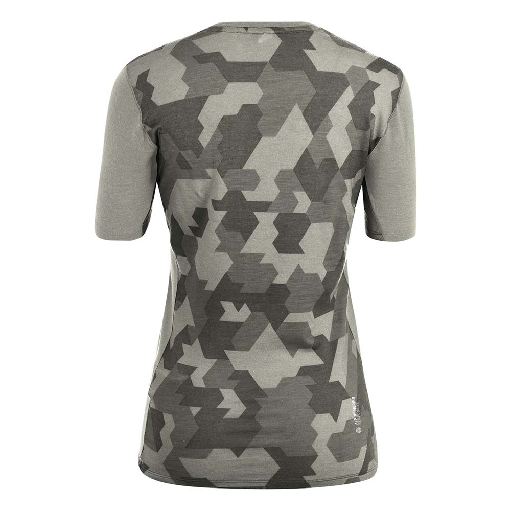Salewa Cristallo Warm Alpine Merino Responsive Short Sleeve Grey Women Baselayer