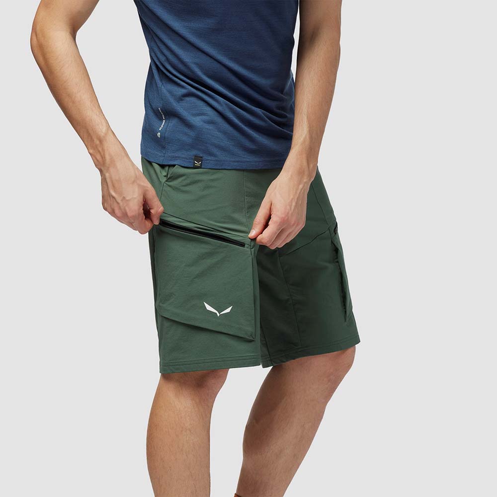 Salewa Puez Durastretch Cargo Green Men Shorts