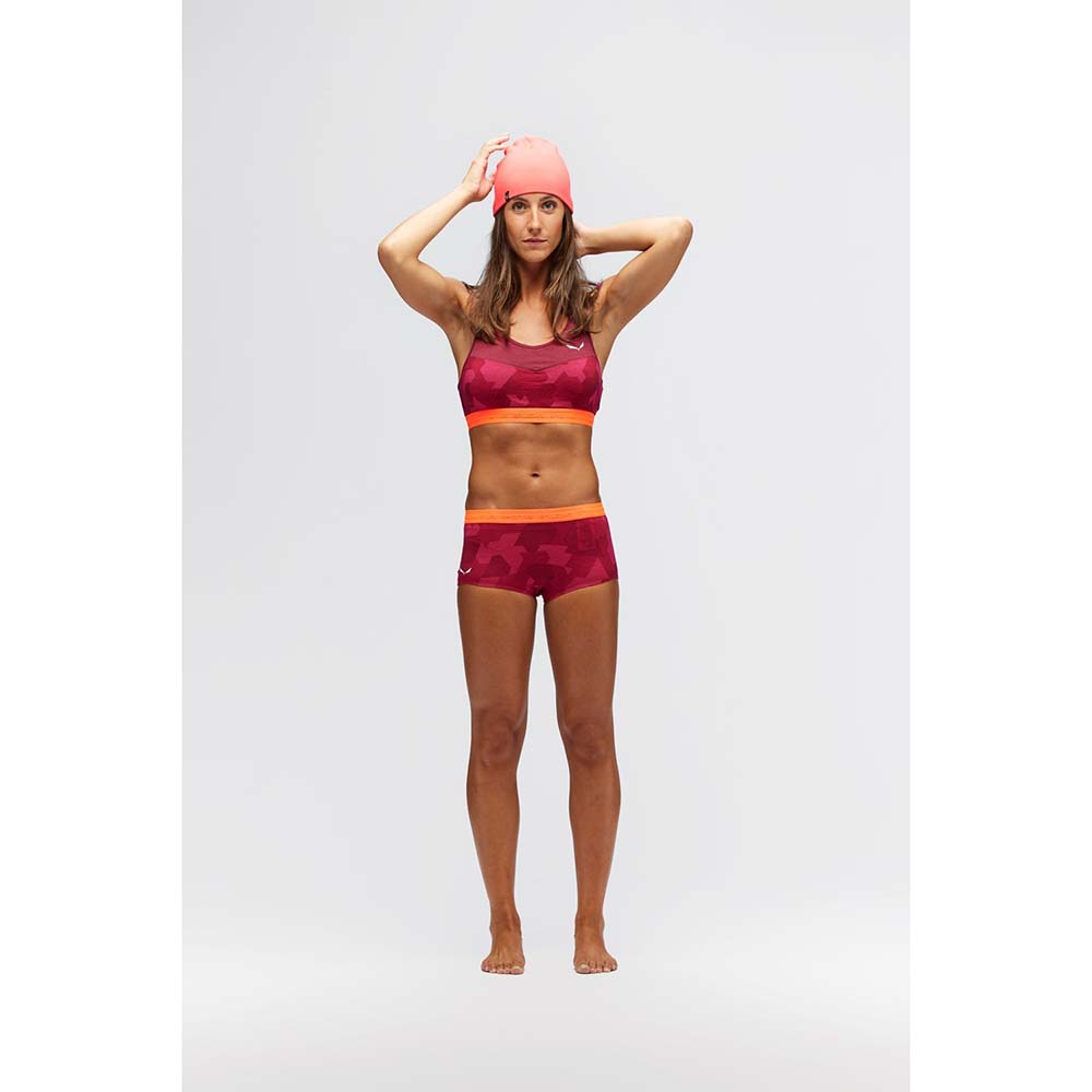 Salewa Cristallo Warm Alpine Merino Responsive Violet/Red Women Sports Bra