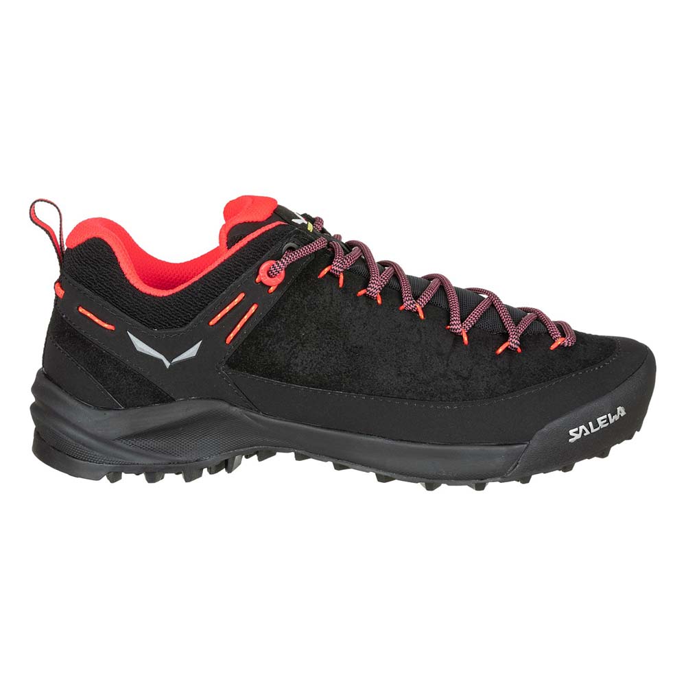 Salewa Wildfire Leather Black/Coral Women Hiking Shoes