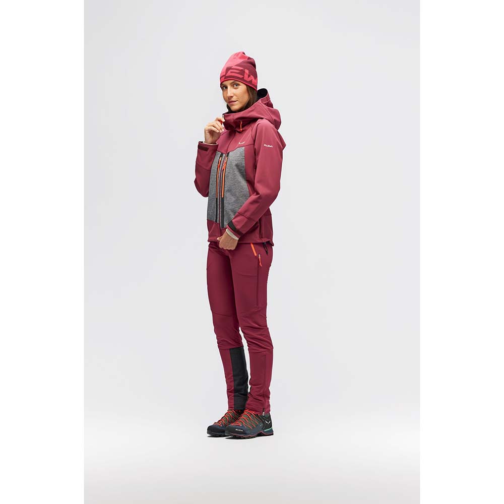 Salewa Comici Stormwall/Durastretch Softshell Violet/Red Women Jacket