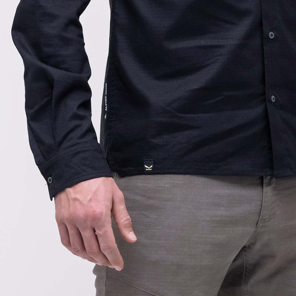 Salewa Alpine Hemp Long Sleeve Black Men Shirts