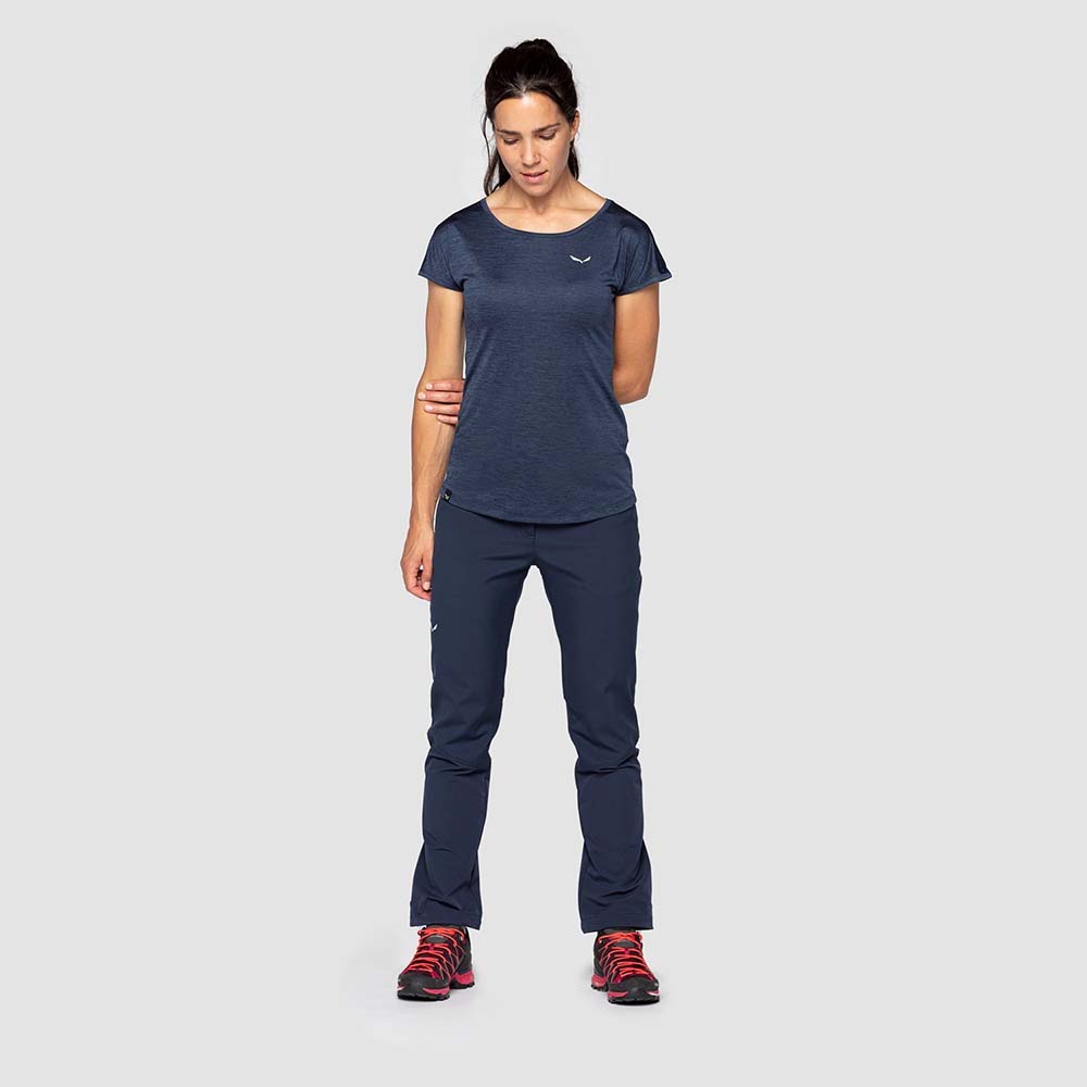 Salewa Puez Melange Dry Navy Blue Women T-Shirts