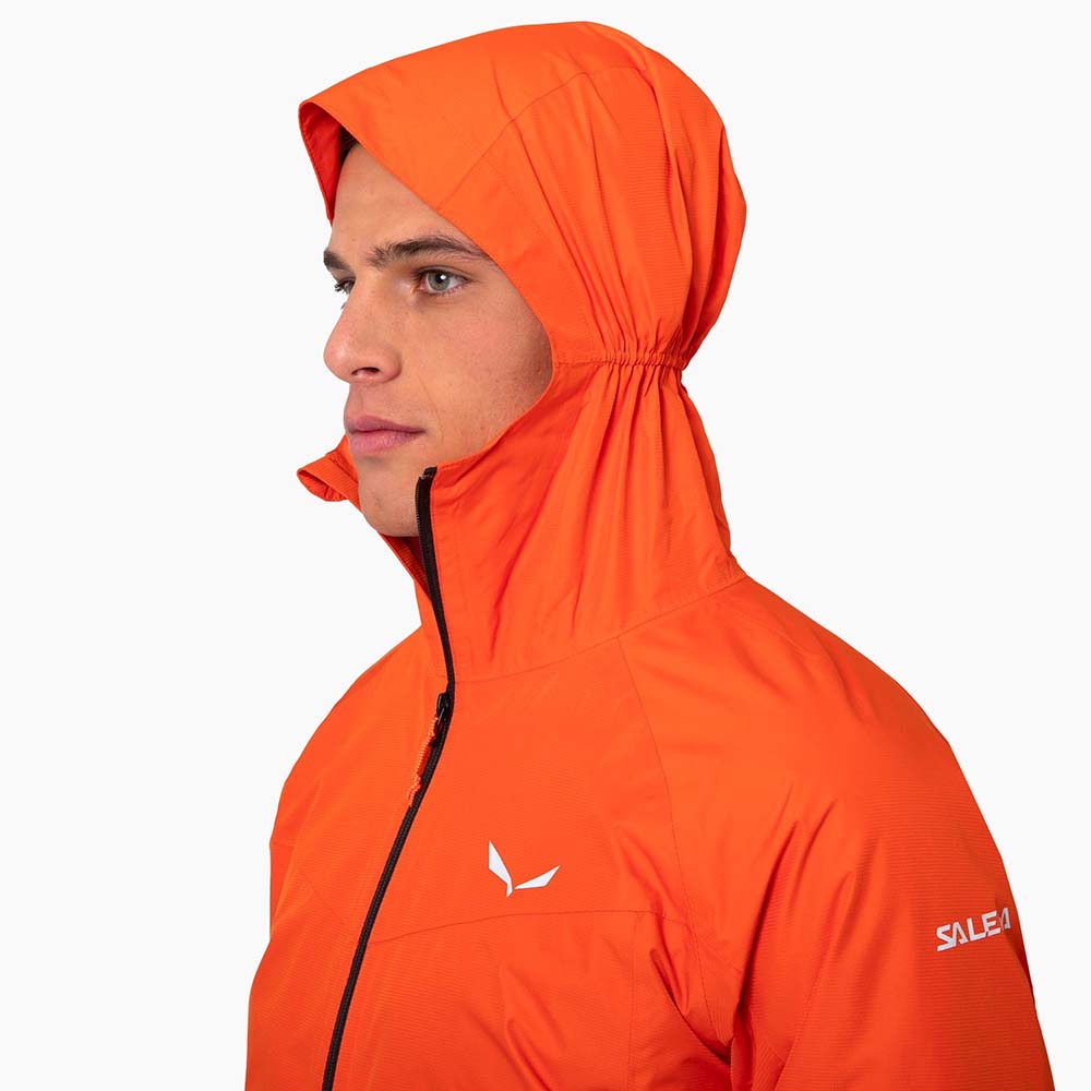 Salewa Puez Aqua Powertex Hardshell Red Orange Men Jacket
