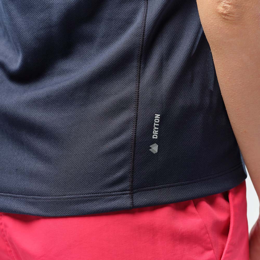 Salewa Sporty Graphic Dry Navy Blue Women T-Shirts