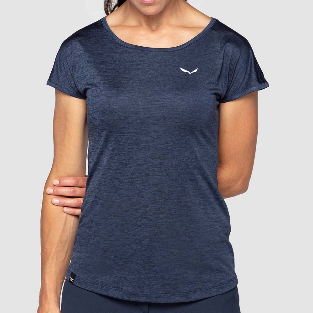 Salewa Puez Melange Dry Navy Blue Women T-Shirts