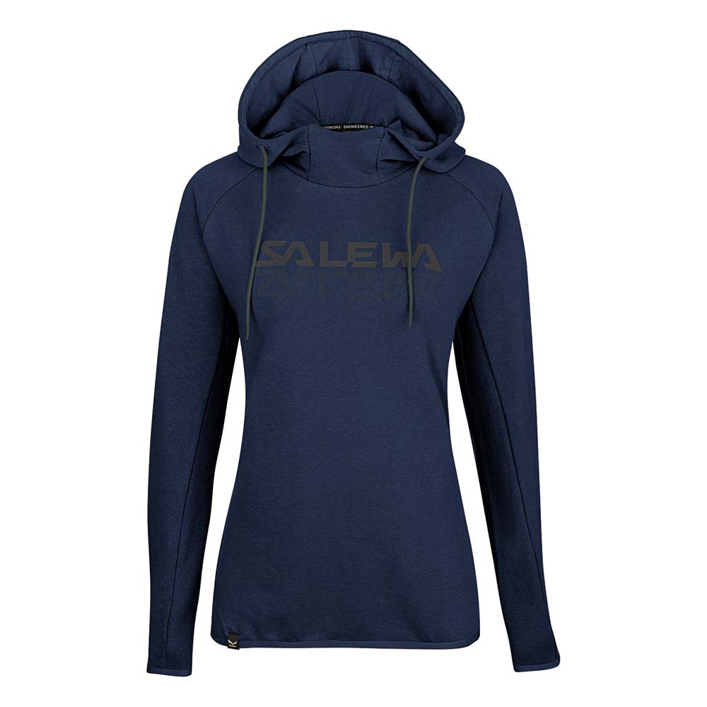 Salewa Pure Hemp Logo Navy Blue Women Hoodies