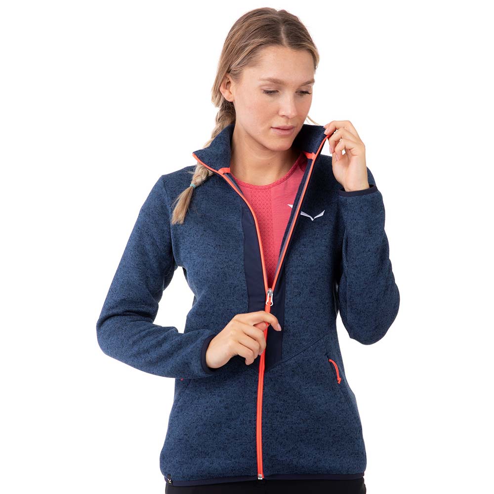 Salewa Rocca 2 Polarlite Fleece Navy Blue Women Tops