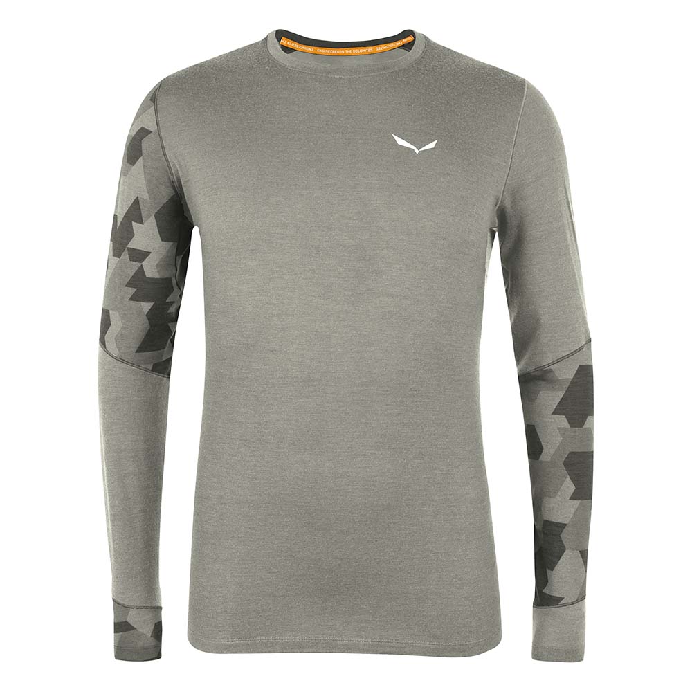Salewa Cristallo Warm Alpine Merino Responsive Long Sleeve Grey Men Baselayer