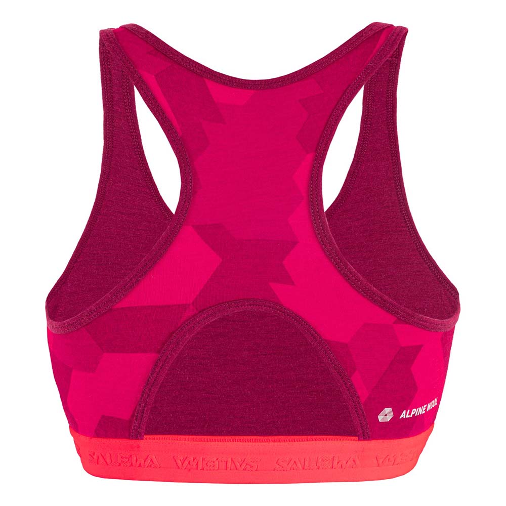 Salewa Cristallo Warm Alpine Merino Responsive Violet/Red Women Sports Bra