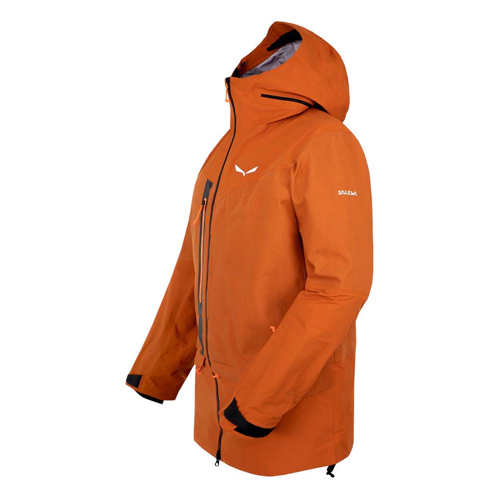 Salewa Sella Ski 3 Layers Powertex Responsive Hardshell Orange Men Jacket