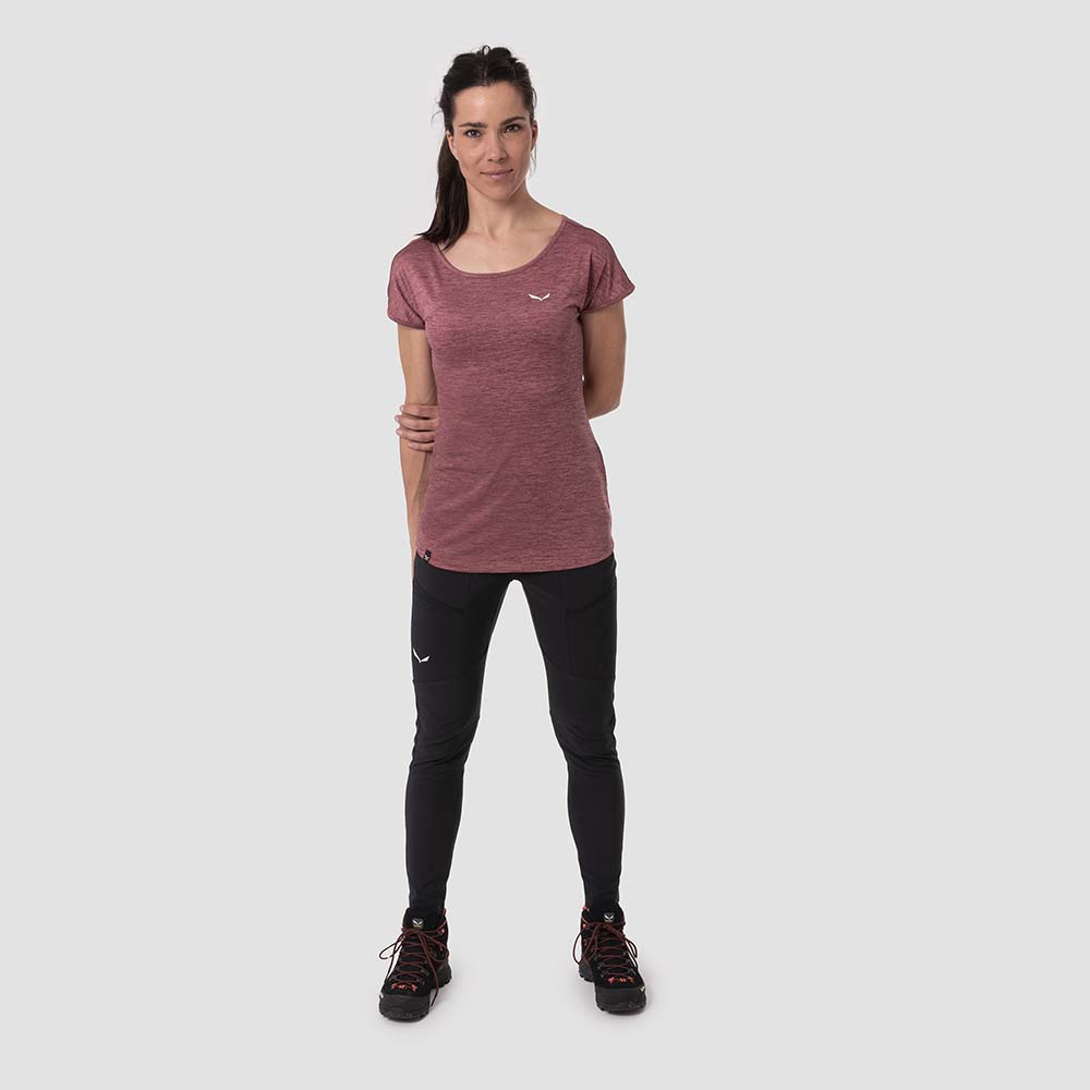 Salewa Puez Melange Dry Pink Women T-Shirts