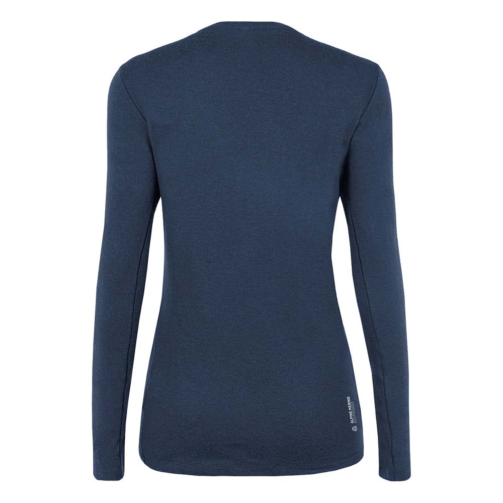 Salewa Pure Logo Alpine Merino Responsive Long Sleeve Navy Blue Women T-Shirts