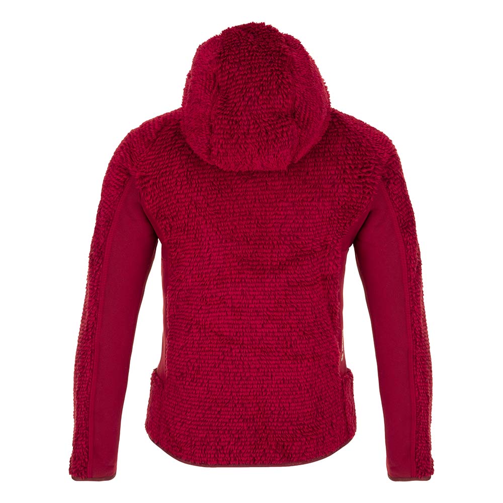 Salewa Puez Highloft Polarlite 2 Red Kids Hooded Jacket