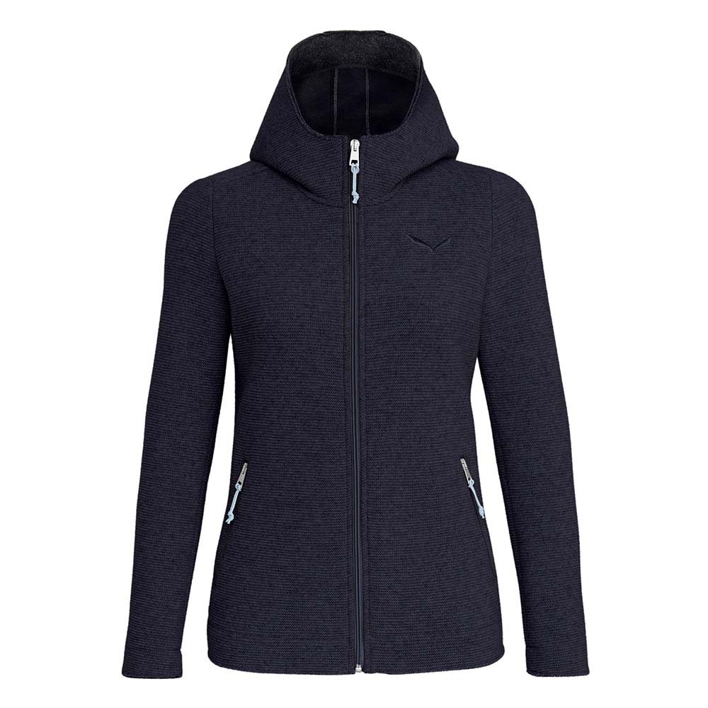 Salewa Sarner 2L Wool Navy Blue Women Hooded Jacket