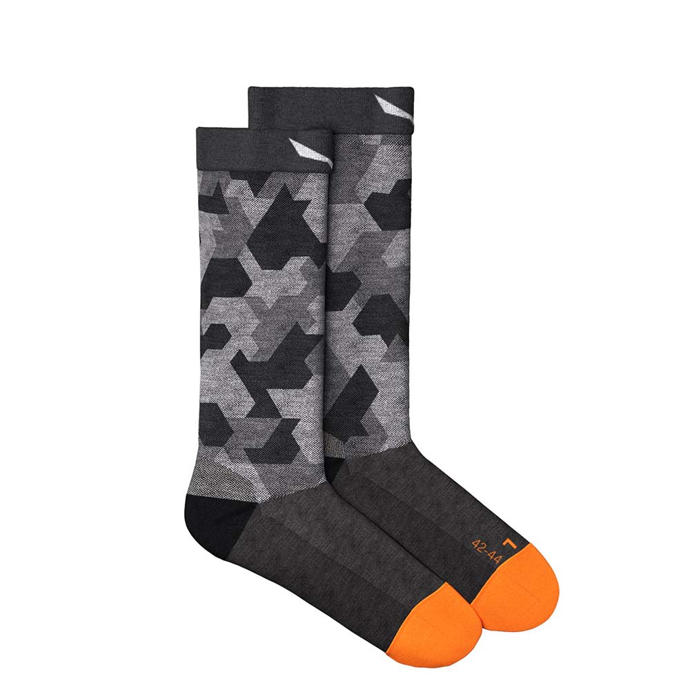 Salewa Pedroc Camo Merino Crew Black Men Socks
