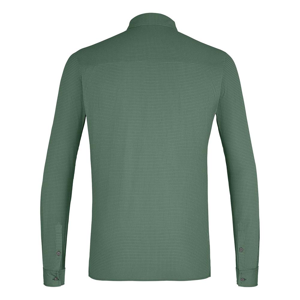 Salewa Puez Minicheck 2 Dry Long Sleeve Green Men Shirts
