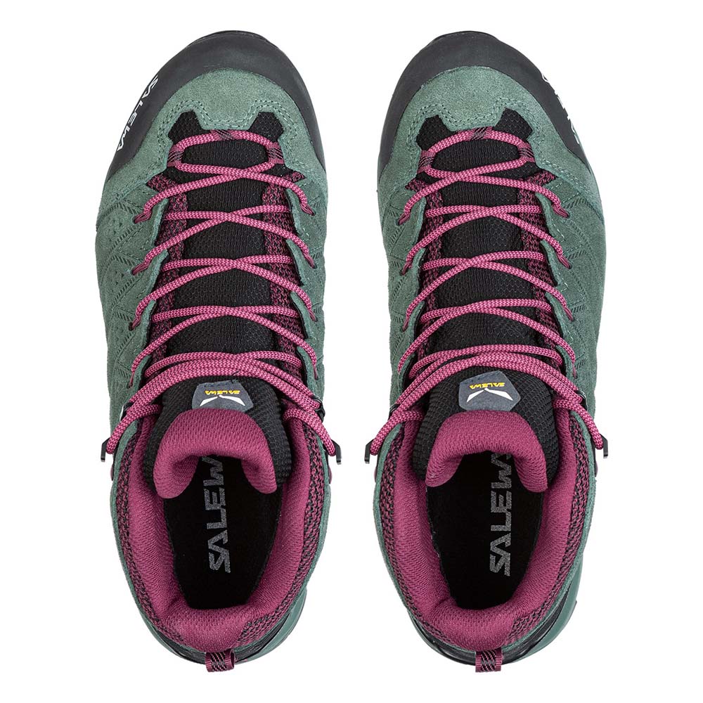 Salewa Alp Mate Mid Waterproof Green Women Hiking Shoes
