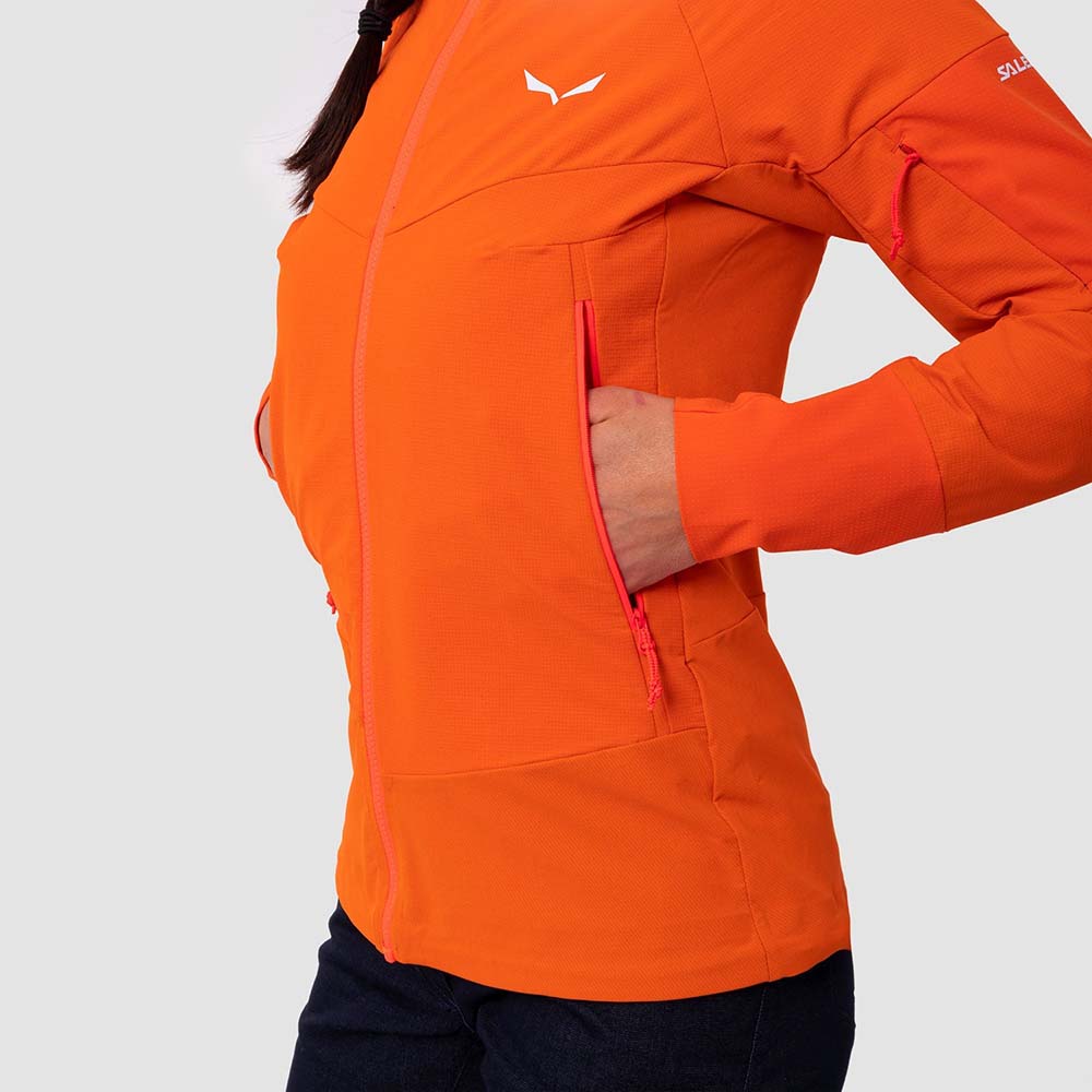 Salewa Agner Durastretch Red Orange Women Jacket