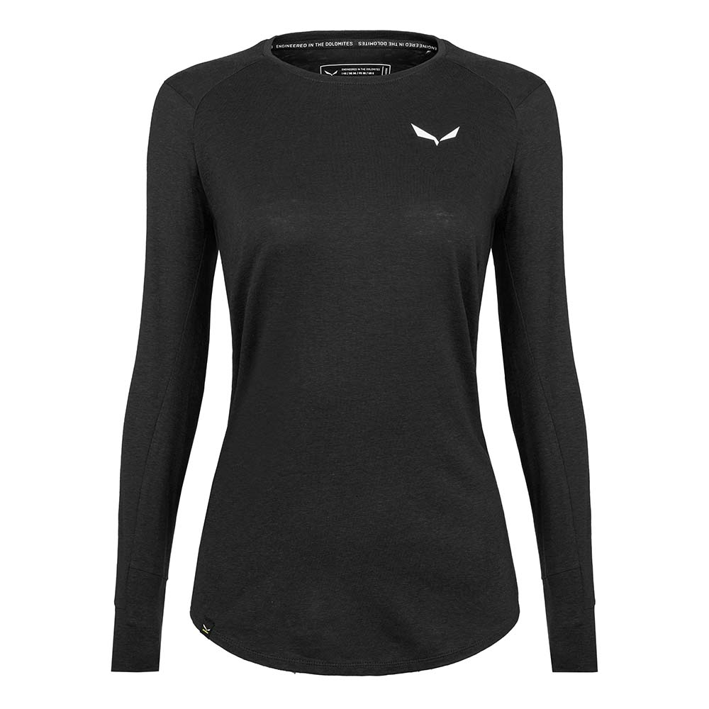 Salewa Lavaredo Hemp Long Sleeve Black Women T-Shirts