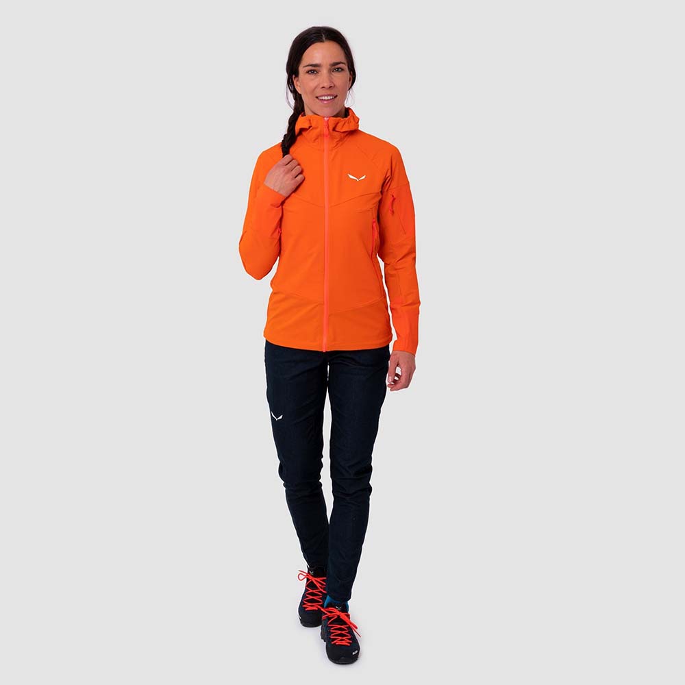 Salewa Agner Durastretch Red Orange Women Jacket