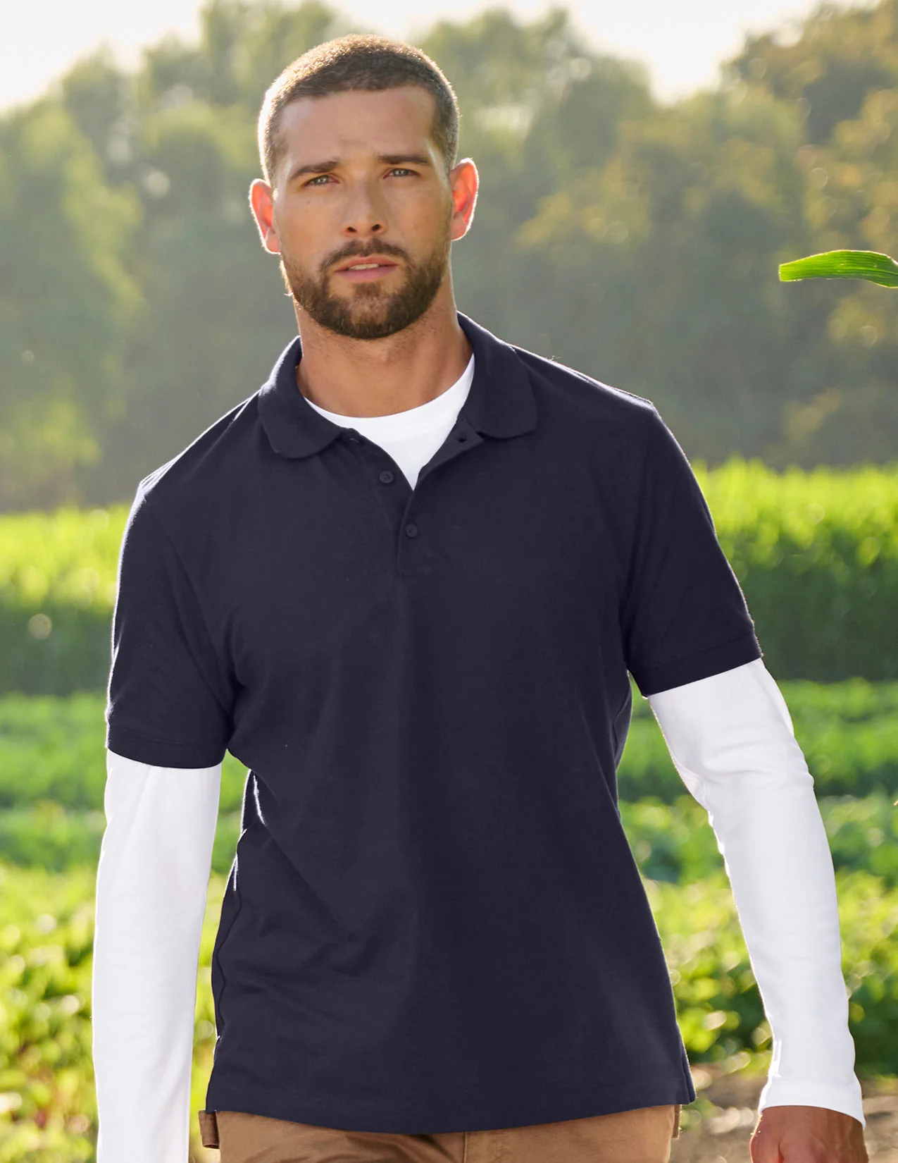 Cotton stretch Polo Shirt