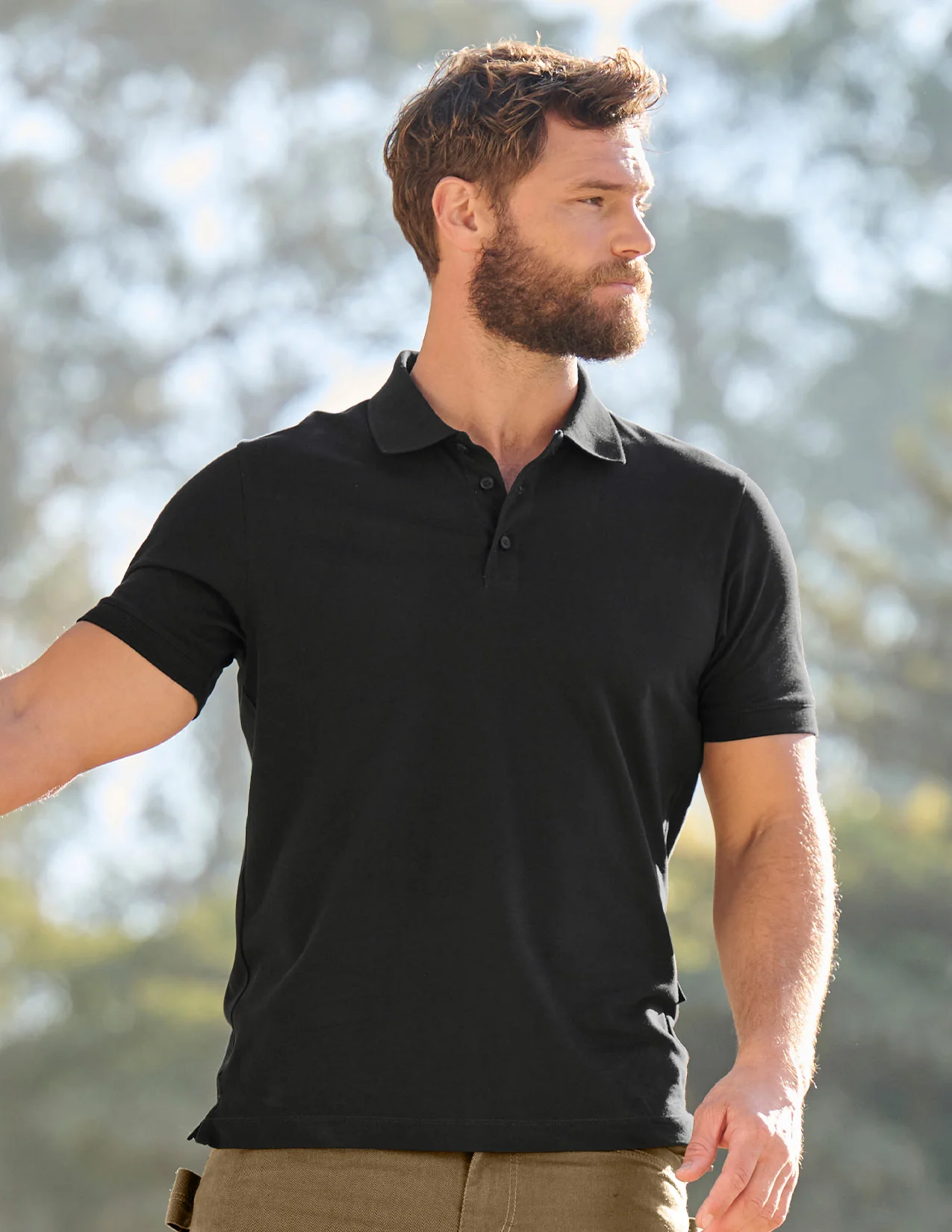 Cotton stretch Polo Shirt