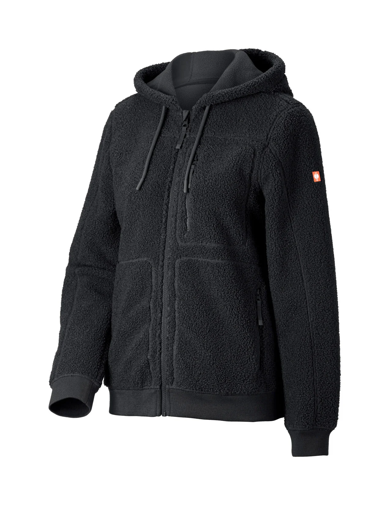 Women's Hooded Sherpa Fleece Jacket e.s.e:pic