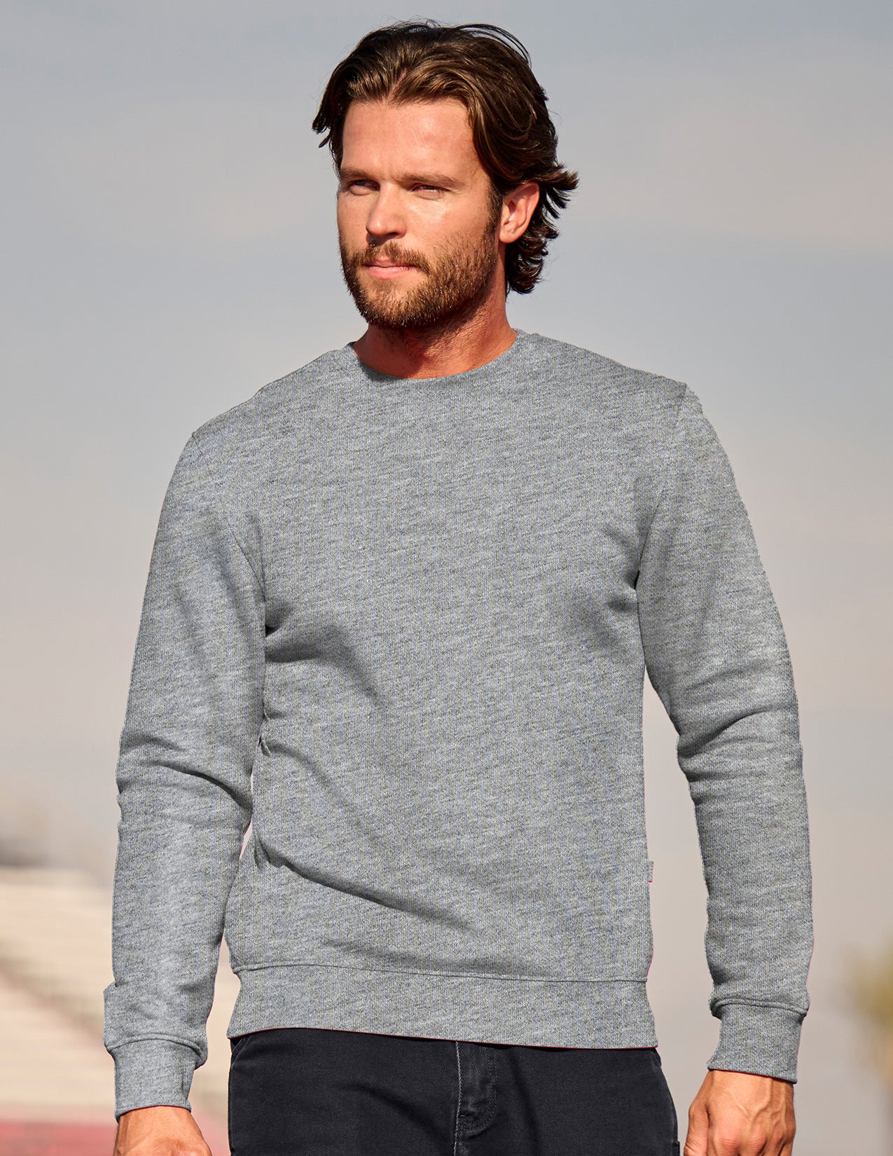 Cotton Poly Crew Neck Sweatshirt