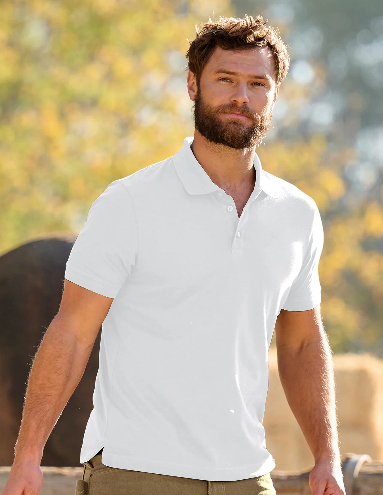 Cotton stretch Polo Shirt