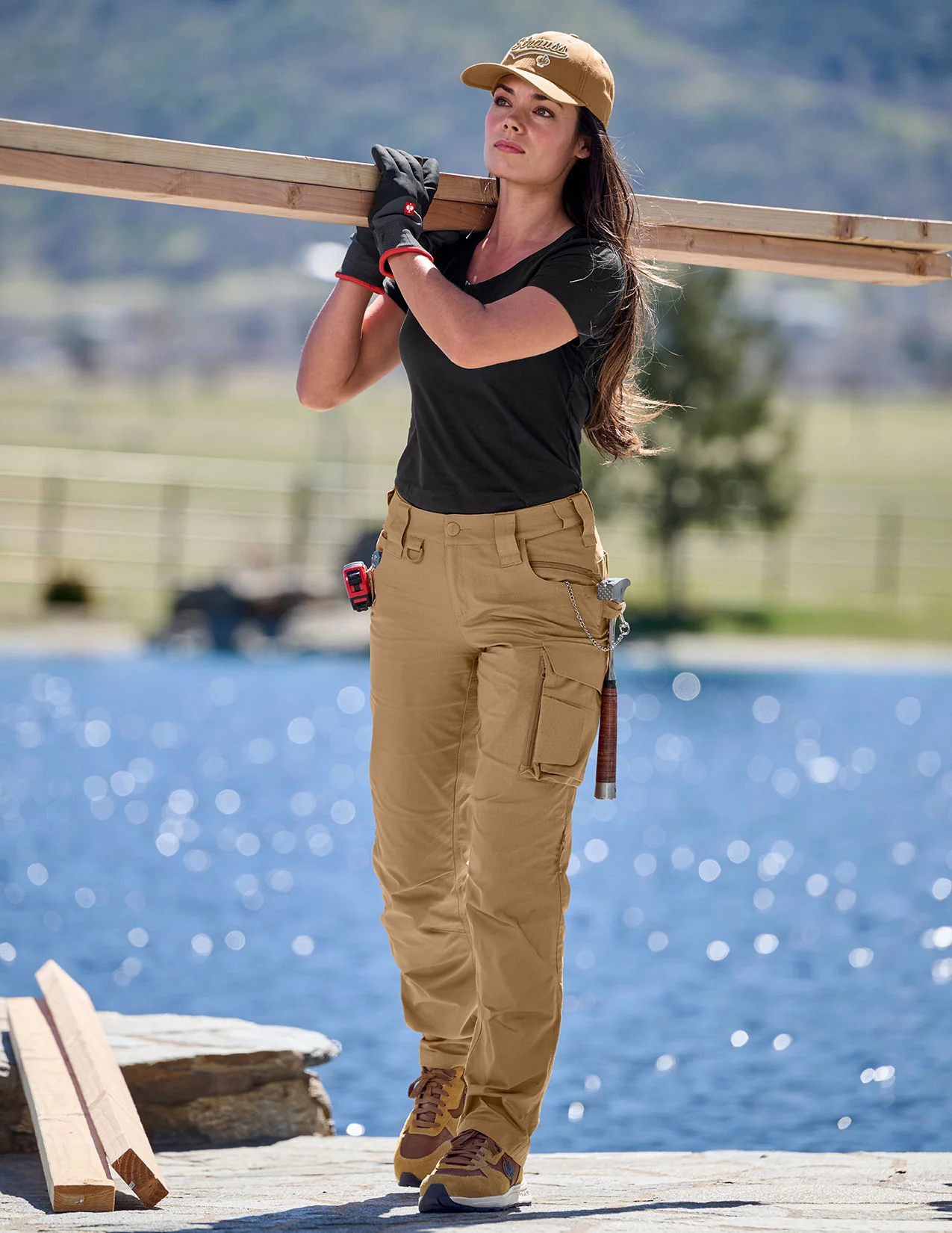 Women's Ripstop Cargo Work Pants e.s.e:pic