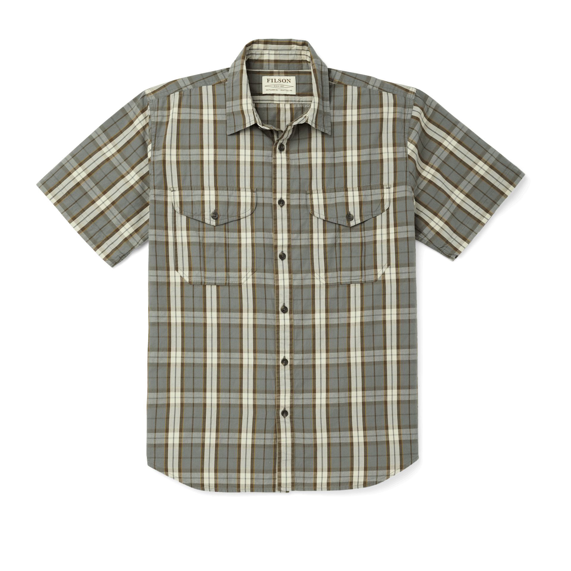 Washed Short Sleeve Feather Cloth Shirt