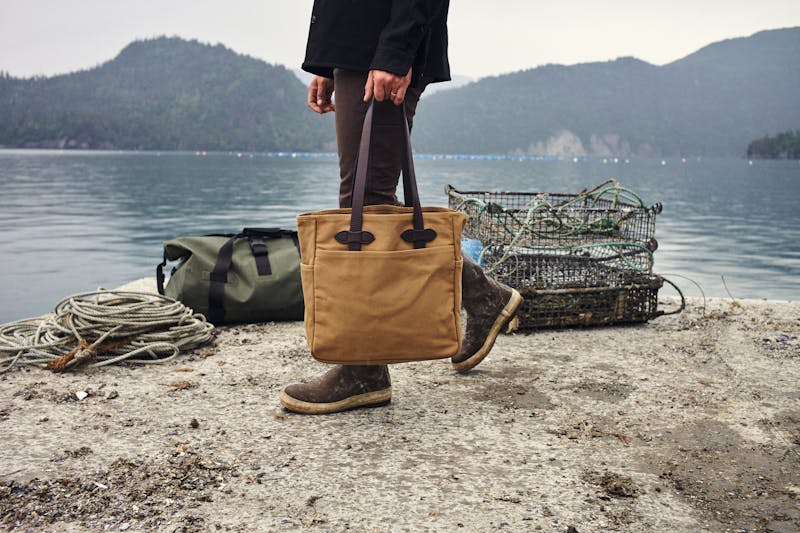 Rugged Twill Zipper Tote Bag