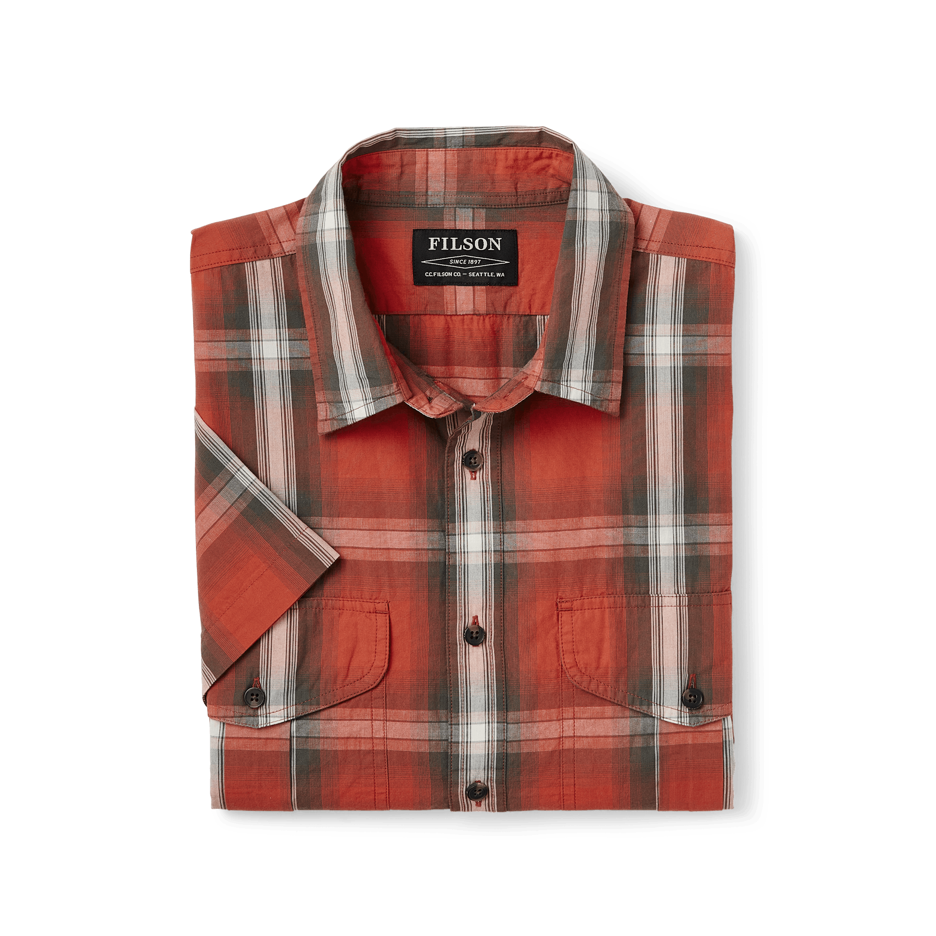 Washed Short Sleeve Feather Cloth Shirt
