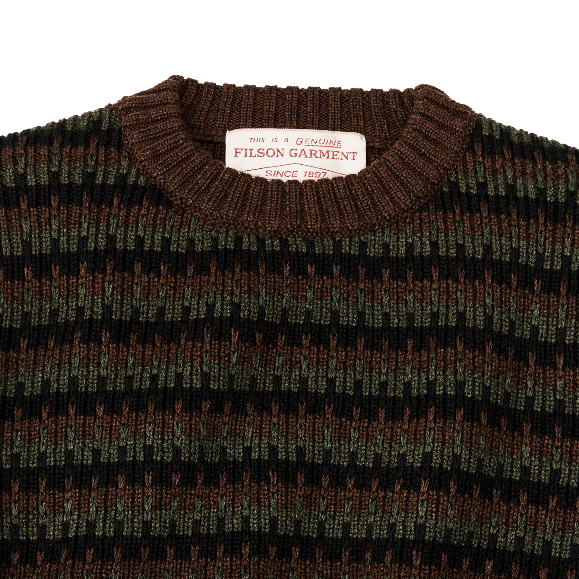 Jacquard Wool Crewneck Sweater
