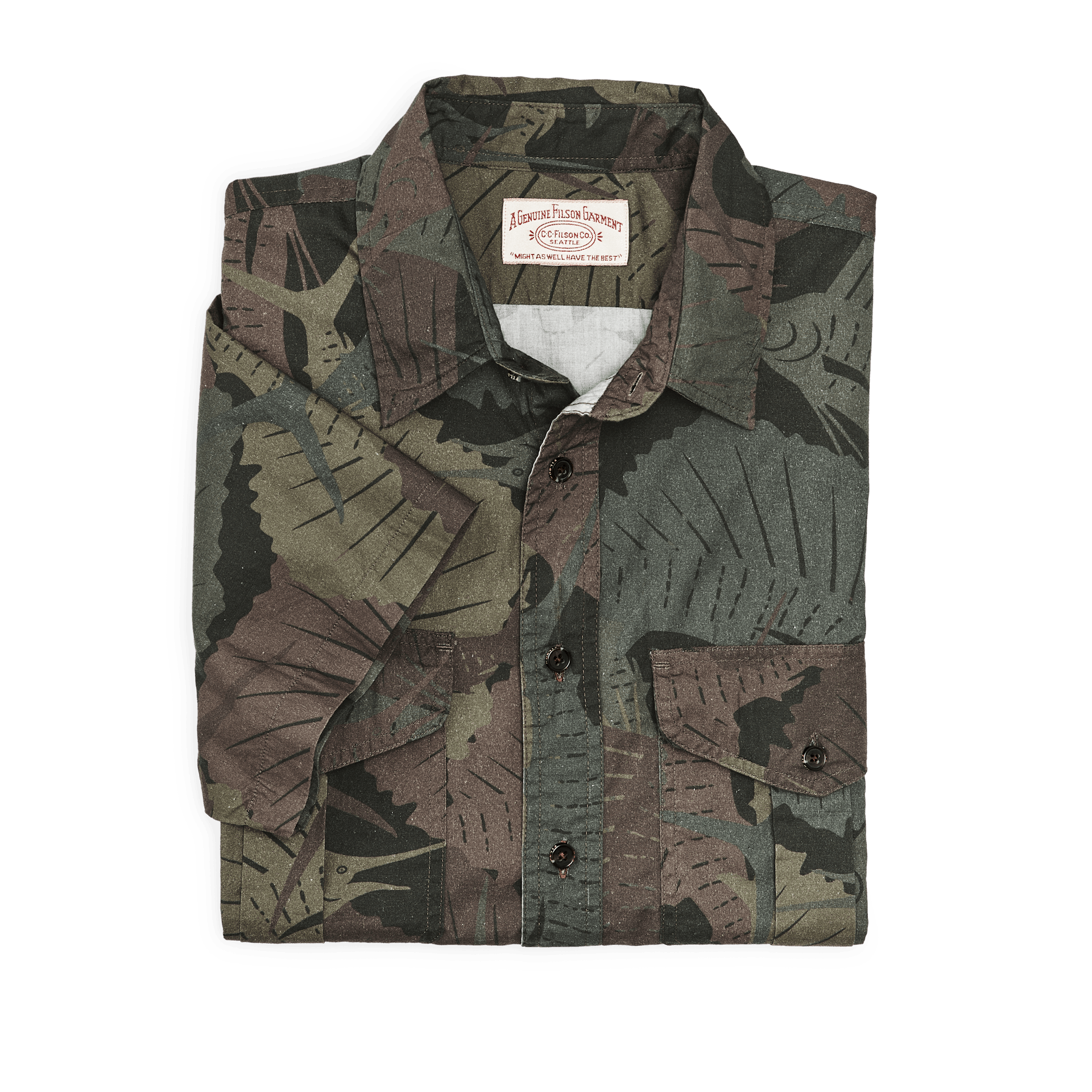 Washed Short Sleeve Feather Cloth Shirt