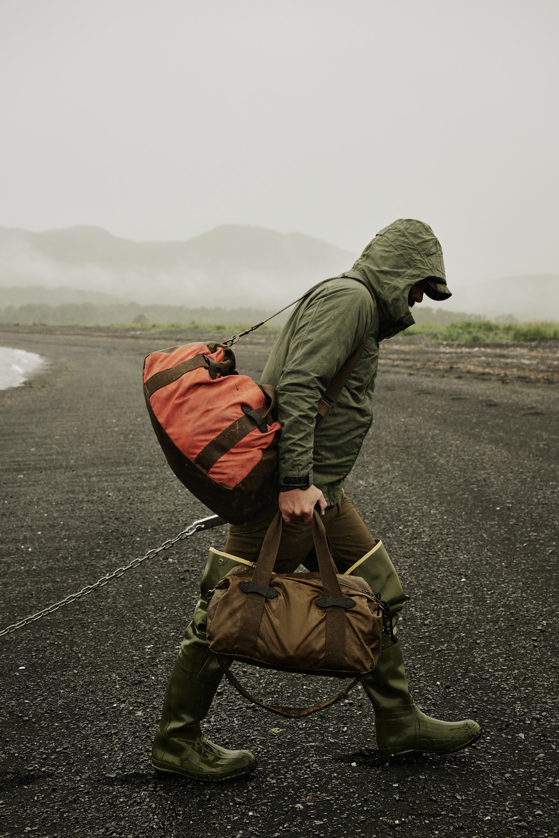 Medium Tin Cloth Duffle Bag
