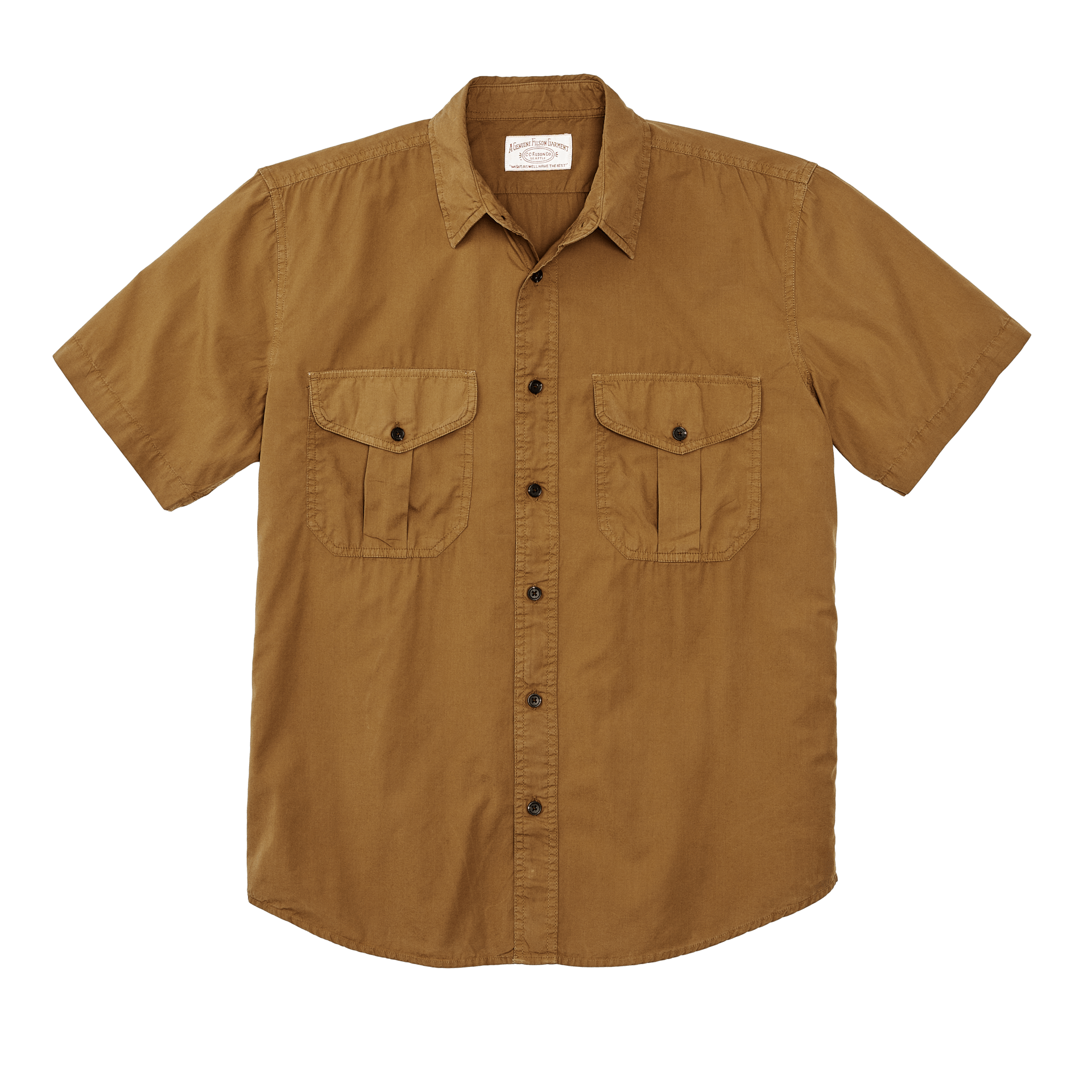 Washed Short Sleeve Feather Cloth Shirt