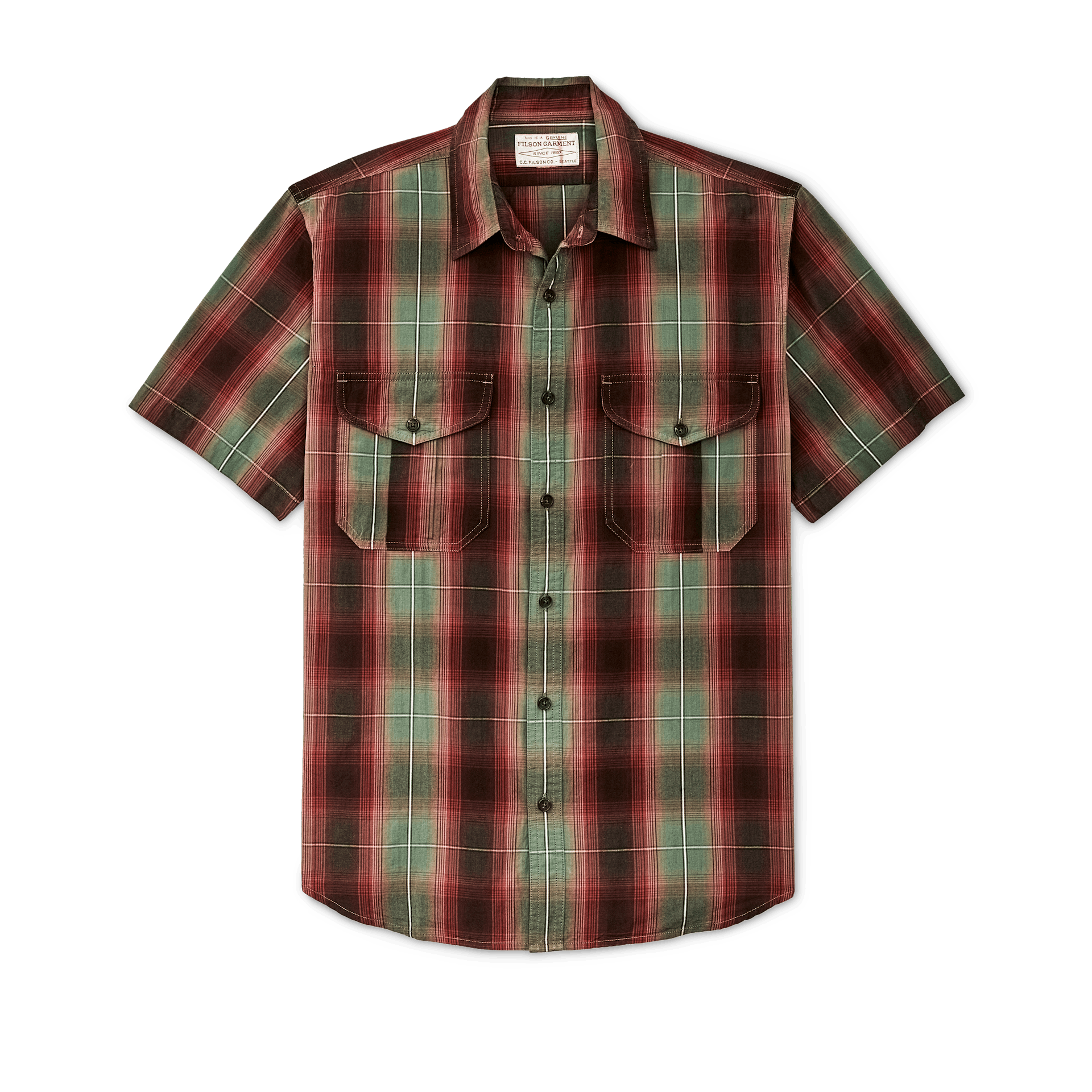 Washed Short Sleeve Feather Cloth Shirt