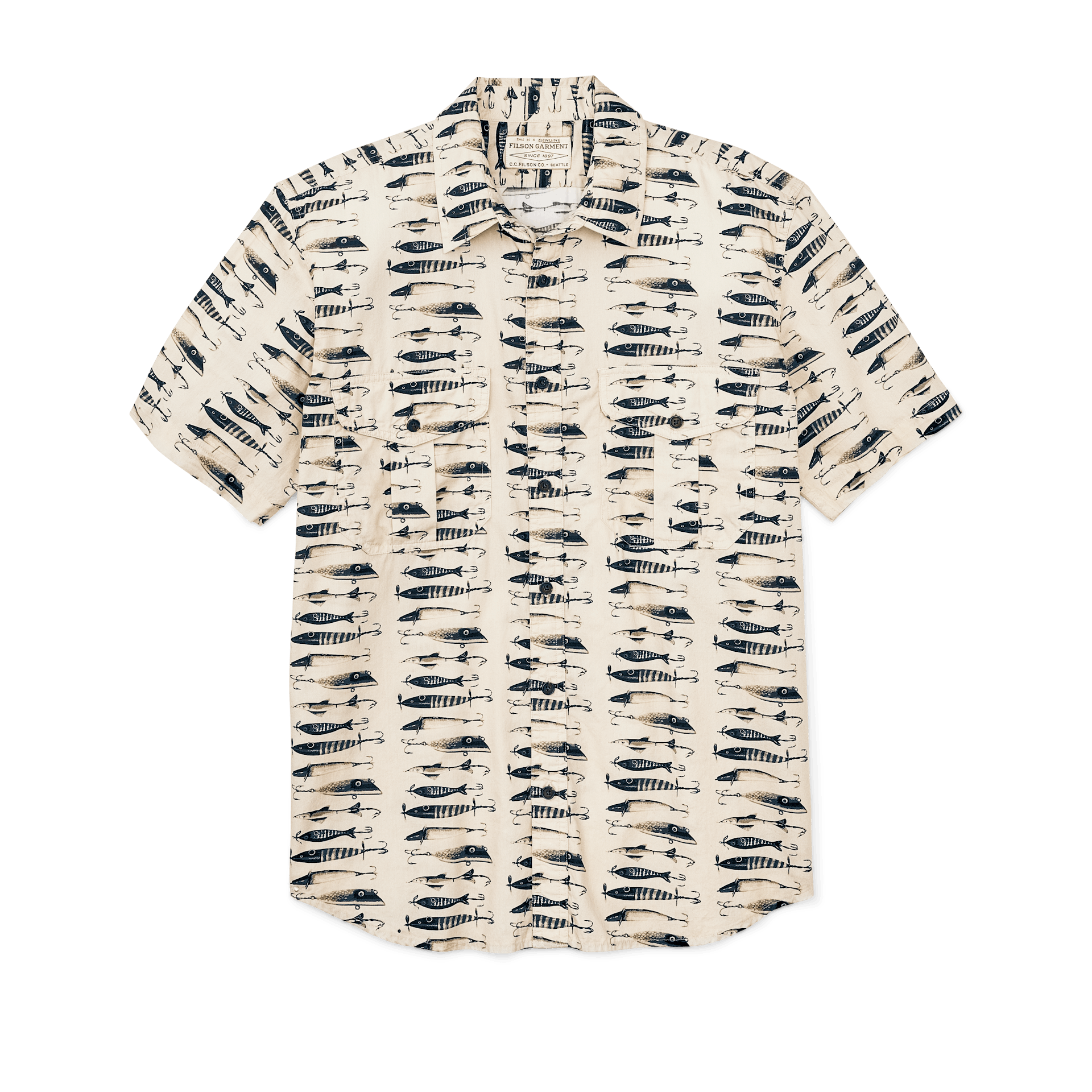 Washed Short Sleeve Feather Cloth Shirt