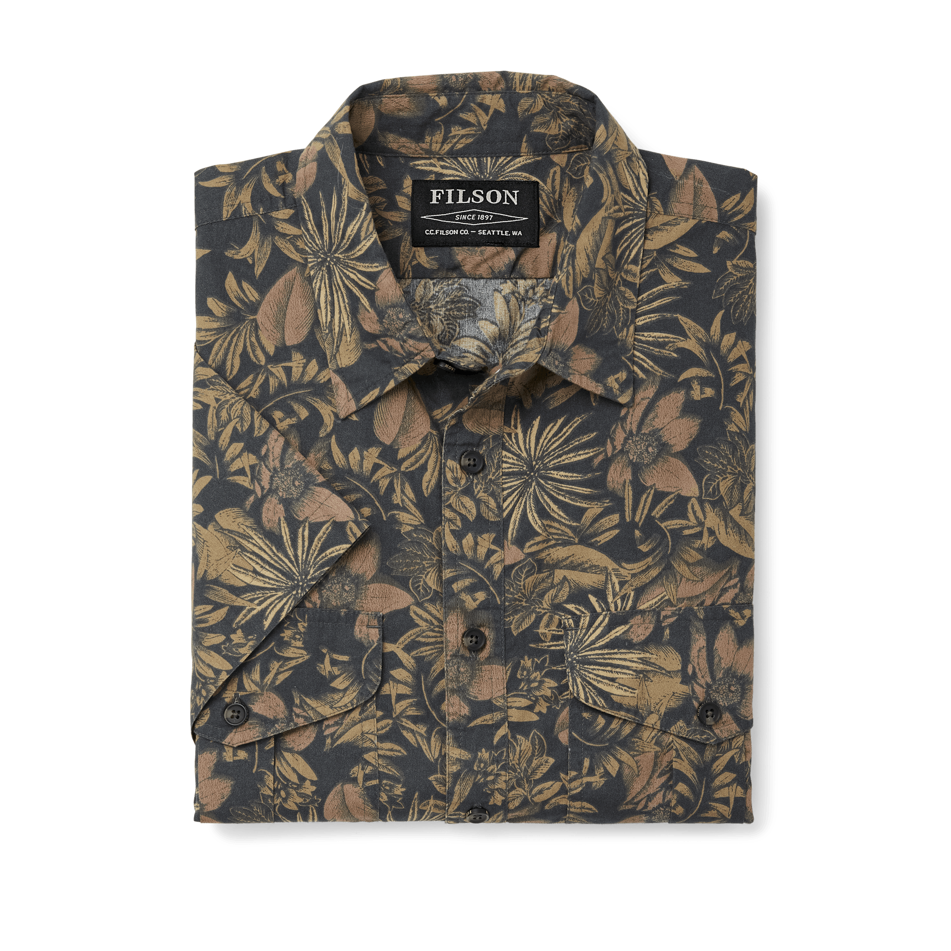 Washed Short Sleeve Feather Cloth Shirt