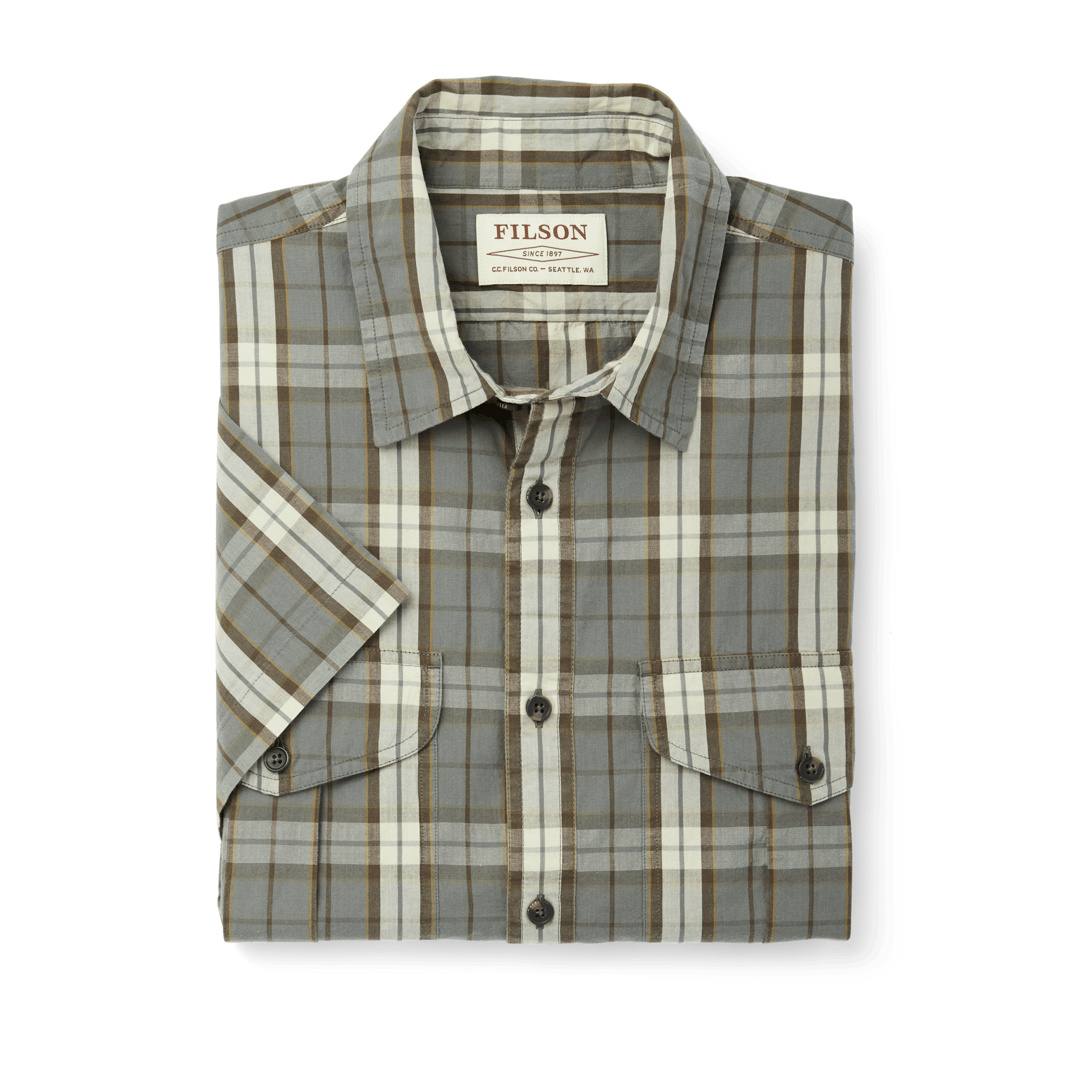 Washed Short Sleeve Feather Cloth Shirt