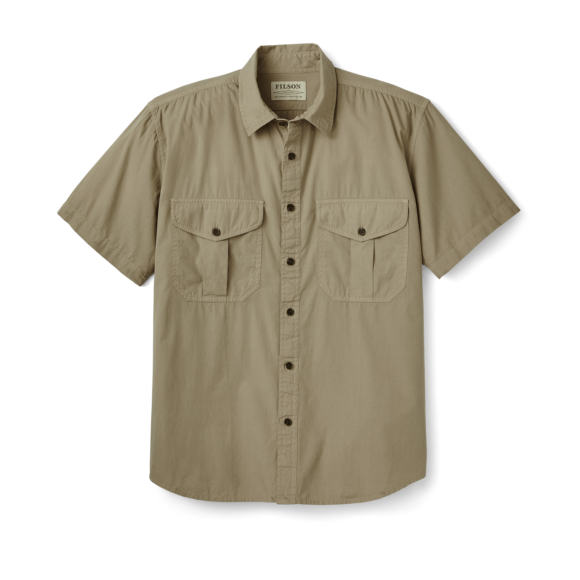Washed Short Sleeve Feather Cloth Shirt