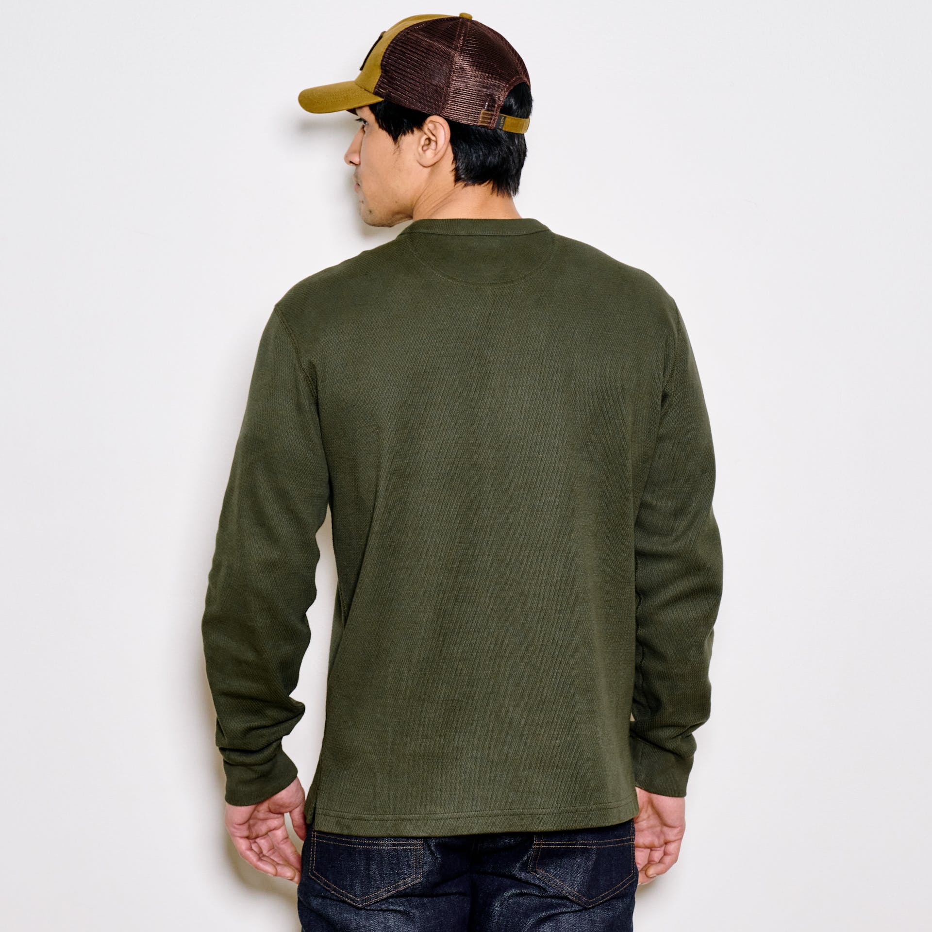 Waffle Knit Thermal Crewneck